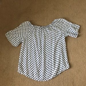 Polka Dotted Italian Linen Top